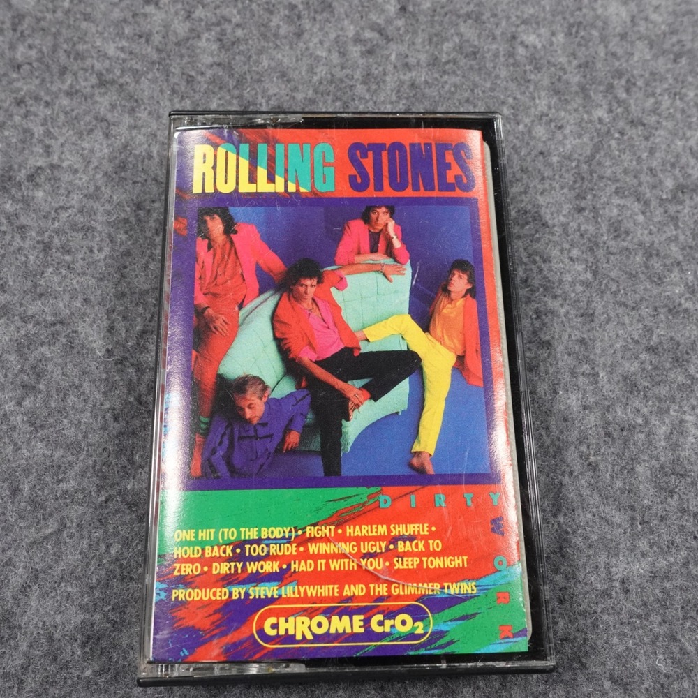 Rolling Stones Dirty Work Cassette Tape 1986 Columbia Chrome CrO2 OCT40250